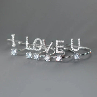 Gold Plated Initial Letter Ring